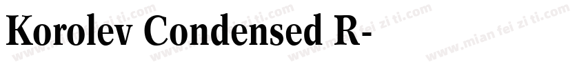 Korolev Condensed R字体转换